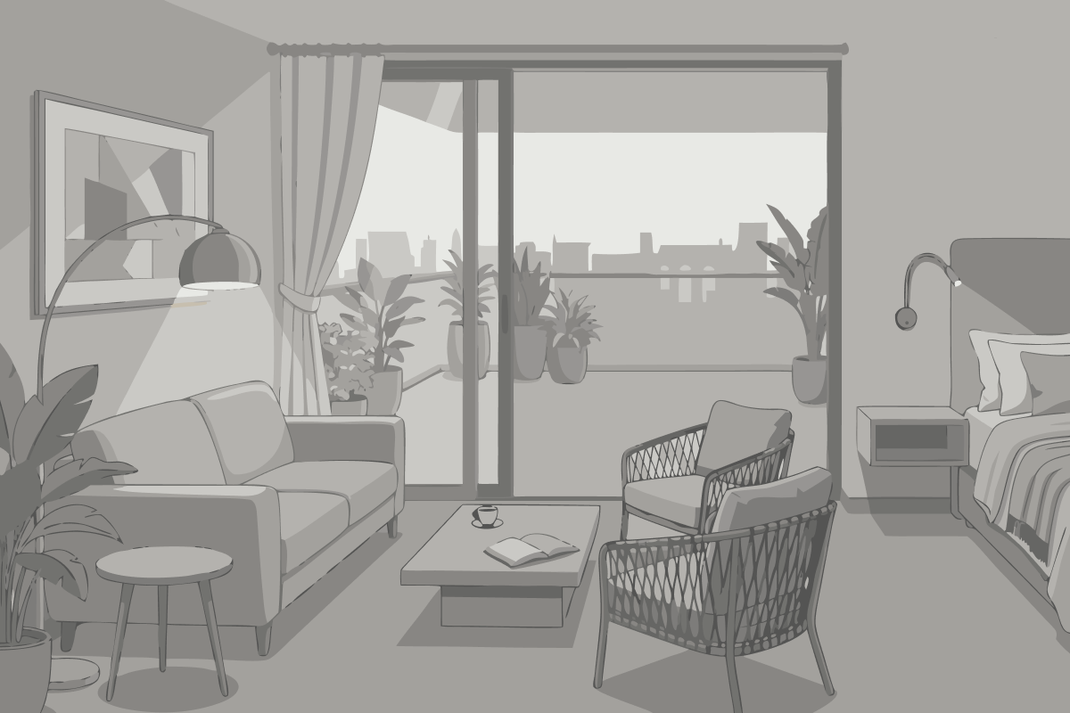 Habitación Cuádruple con balcón